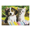 Zestaw kreatywny Diamentowa mozaika 30x40cm Pies i kot w koszyku Flamingo Line (1(89))