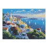 Zestaw kreatywny Diamentowa mozaika 30x40cm Wybrzeże Santorini Flamingo Line (8(2))