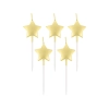 Świeczka urodzinowa Godan pikery gwiazdki złote 5 sztuk (PF-SPGZ)