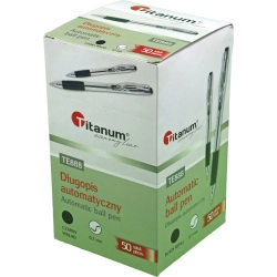 Długopis olejowy automatyczny wkład czarny 0,7mm Titanum (BPGBLACK ECONOMY)