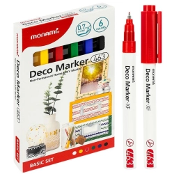 Marker specjalistyczny Deco Marker wkład mix 0,7mm fibrowa końcówka Monami (2080001507)