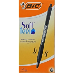 Długopis SOFT FEELCLIC czarny wkład czarny 1,0mm Bic (837397)