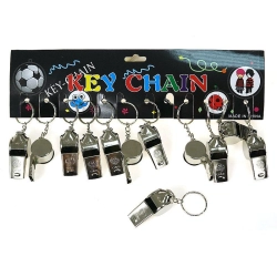 Brelok gwizdek metal karta 12szt Adar (571389)