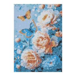Zestaw kreatywny Diamentowa mozaika 30x40cm Róże z motylami Flamingo Line (12)