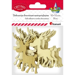 Ozdoba drewniana Craft-Fun Series renifery Titanum (5724-2)