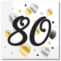 Serwetki balloons 80 biały papier [mm:] 330x330 Godan (88871)