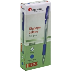 Długopis żelowy wkład niebieski 0,5mm Titanum (GPGBLUE ECONOMY)
