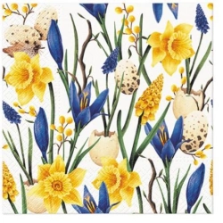 Serwetki Lunch Muscari with Daffodils mix nadruk bibuła [mm:] 330x330 Paw (SDL137800)