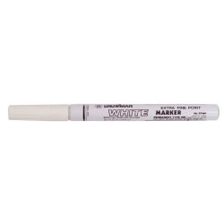 Marker olejowy cienki biały wkład biały 0,5mm okrągła końcówka Snowman