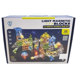 Klocki magnetyczne ze światłem, 69 elementów Adar (627673)