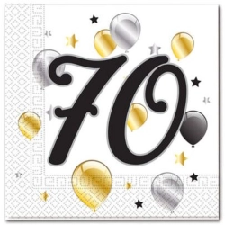 Serwetki balloons 70 biały papier [mm:] 330x330 Godan (88870)