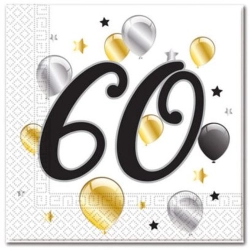Serwetki balloons 60 biały papier [mm:] 330x330 Godan (88869)
