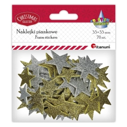 Naklejka (nalepka) Craft-Fun Series piankowe brokatowe gwiazdki Titanum (5696)