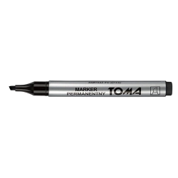 Marker permanentny wkład czarny 0,6mm ścięta końcówka Toma (TO-091 3 3)