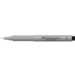 Cienkopis kreślarski Ecco Pigment wkład czarny 0,1mm 1kol. Faber Castell (FC166199)