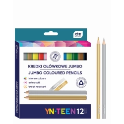 Kredki ołówkowe YN TEEN jumbo 12 kol. Interdruk