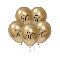 Balon gumowy Beauty&Charm Numer 50, platynowe złoty 12cal Godan (GZ-Z505)