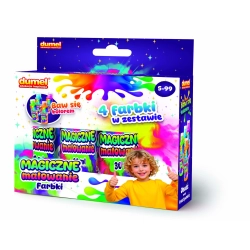 Zestaw kreatywny dla dzieci MAGICZNE MALOWANIE 4×60ml FARBKI Dumel (DD30619)