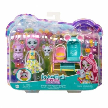 Lalka Mattel Enchantimals wózek małych myszek (HKR57)