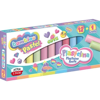 Plastelina Bambino 12 kolorów +1 gratis pastel (5903235642883)