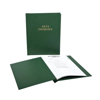 Teczka do akt osobowych Delfin A4 - zielony