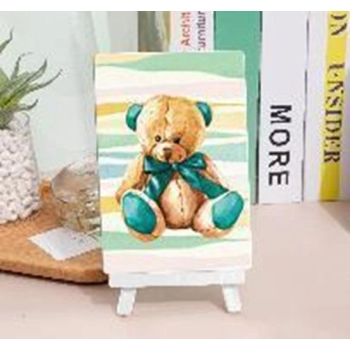 Zestaw kreatywny Norimpex Diamentowa mozaika miś + sztaluga 15x20cm (NO-1007271)