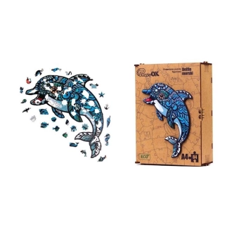 Puzzle Maksik drewniane eko 84 Delfin A4 (PE7021)