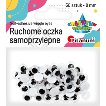 Oczka Titanum Craft-Fun Series samoprzylepne 8mm 50 szt