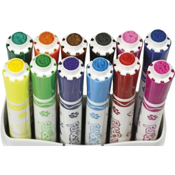 Flamaster Fun&Joy okrągłe  z pieczątkami 12 kol. (FJGCP20501-12)