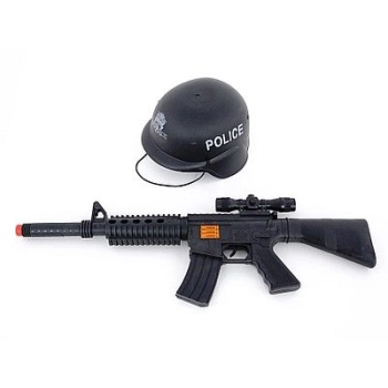 Zestaw policyjny Adar karabin i hełm (517387)