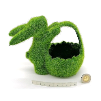 Figurka One Dollar zając z koszykiem flokowany 16cm (237858)