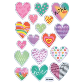 Naklejka (nalepka) Titanum Craft-Fun Series wypukła serca (HFA-008)