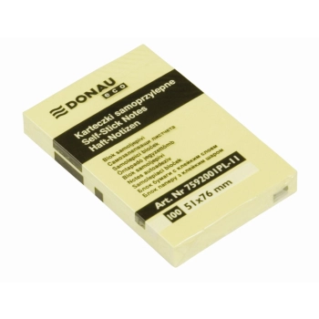 Notes samoprzylepny Donau Eco żółty 100k [mm:] 51x76 (7592001PL-11)