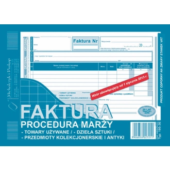 Druk samokopiujący Michalczyk i Prokop Faktura procedura marży A5 80k. (195-3E)
