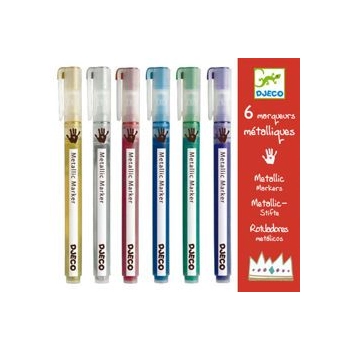 Marker do papieru Djeco METALICZNE, mix (DJ08870)