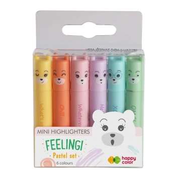 Zakreślacz Happy Color pastelowy, mix (HA  4130 E1PA-WP6)