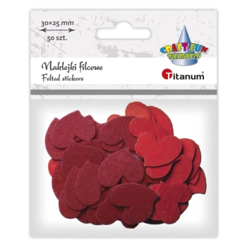 Naklejka (nalepka) Titanum Craft-Fun Series serca (16060)