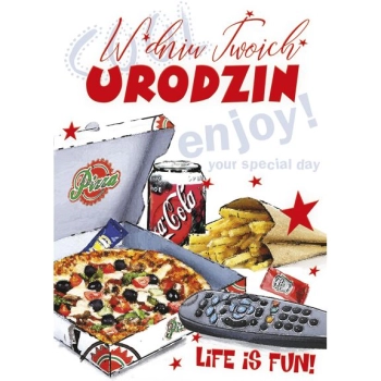 Kartka składana Pol-mak Imieniny B6 (B6LUX)