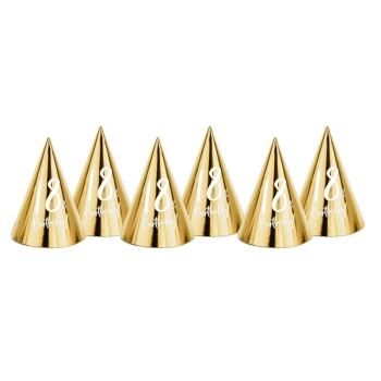 Czapka party Partydeco 18th Birthday, złoty, 16cm - złota (CPP21-18-019M)