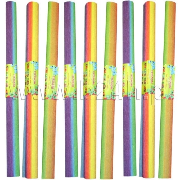 Bibuła marszczona Titanum tęcza mix 500mm x 2000mm