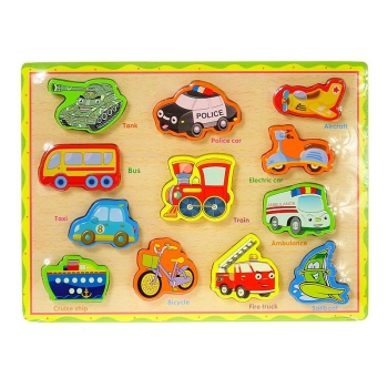Układanka Adar puzzle, drewniane, pojazdy (570269)
