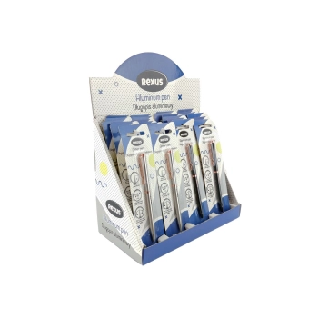 Długopis Rexus niebieski 1,0mm (5901276103608)