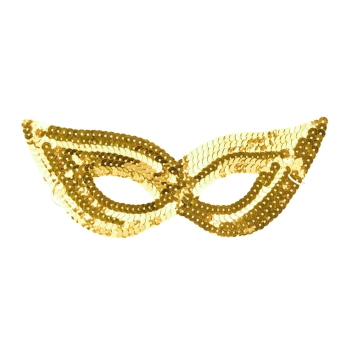 Maska Arpex cekinowa złota (KM81114)