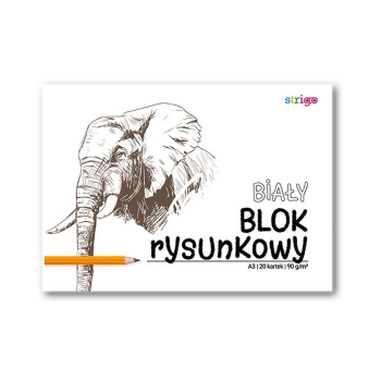 Blok rysunkowy Strigo A3 biały 90g 20k (SPA015)