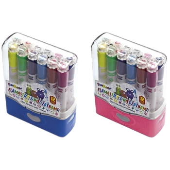 Flamaster Fun&Joy okrągłe  z pieczątkami 12 kol. (FJGCP20501-12)