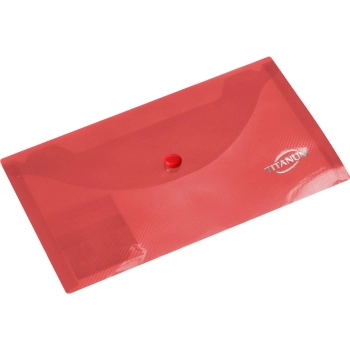 Teczka plastikowa Titanum DL kolor: czerwony przezroczysty 180 mic. [mm:] 124x226 (TKDLTRE)