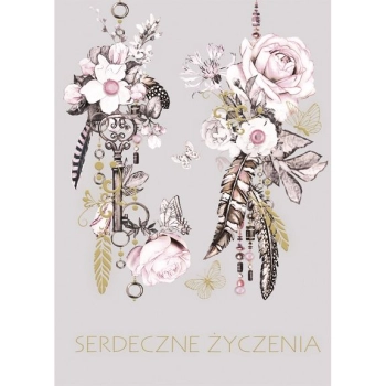 Kartka składana Pol-mak Imieniny B6 (B6LUX)