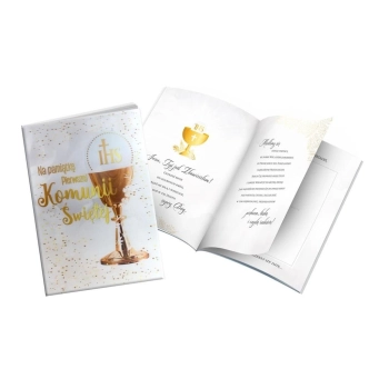 Kartka składana Kukartka komunia (3dv-018)