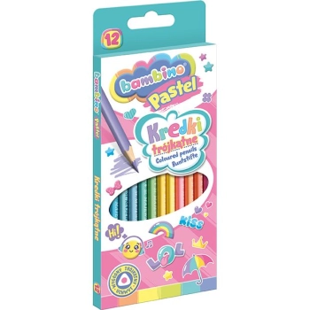 Kredki ołówkowe St.Majewski Bambino PASTELOWE 12 k 12 kol.