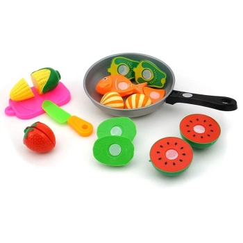 Artykuły kuchenne Adar zestaw sztucznych owoców i warzyw z patelnią (533172)